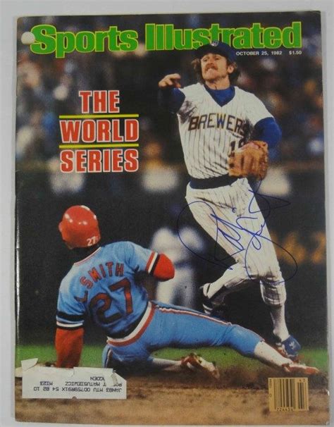 Robin Yount AUTOGRAPH/Signed Sports Illustrated October 25, 1982