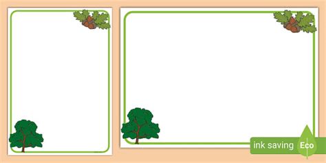 FREE! - Oak Tree Page Border (Hecho por educadores) - Twinkl