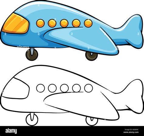 Toy airplane with simple drawing Stock Vector Image & Art - Alamy