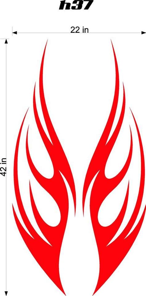 Auto Truck Car Hood Flames Graphics Decals HH37 | Products | Flame art, Car decals, Truck stickers