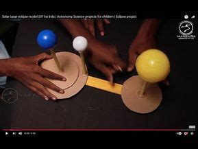 Solar & Lunar Eclipse model DIY for kids | Astronomy Science projects ...