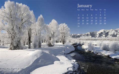 Fresh Snow January 2010 Calender Wallpapers | HD Wallpapers | ID #6150