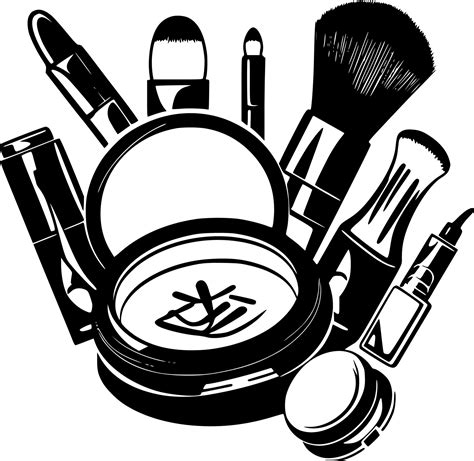 maquillaje - negro y blanco aislado icono - vector ilustración 23605295 ...