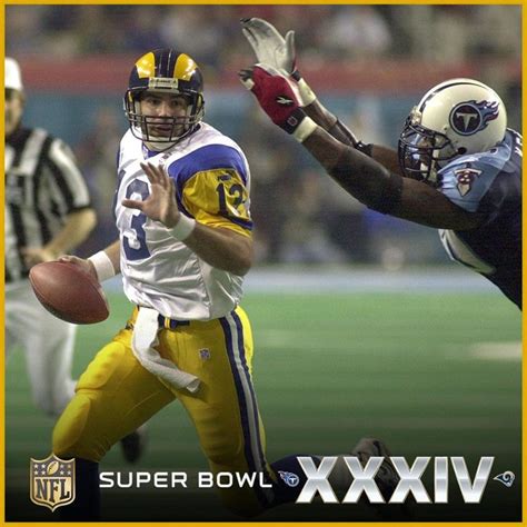 Rams over the Titans 23-16 in Super Bowl XXXIV, January 30, 2000. La ...