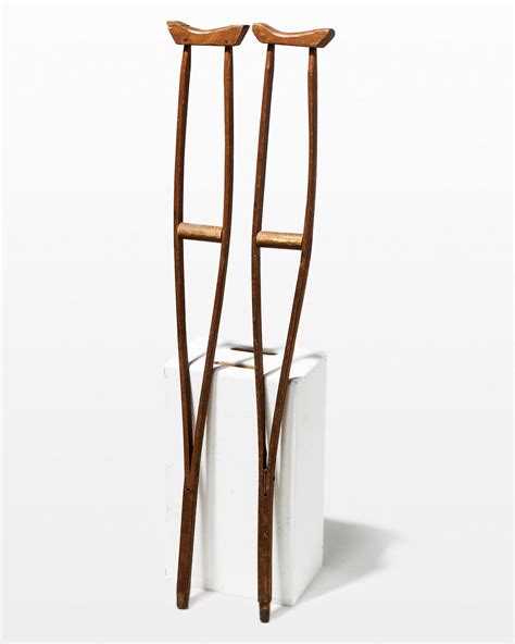 MD007 Newton Wooden Crutches Prop Rental | ACME Brooklyn