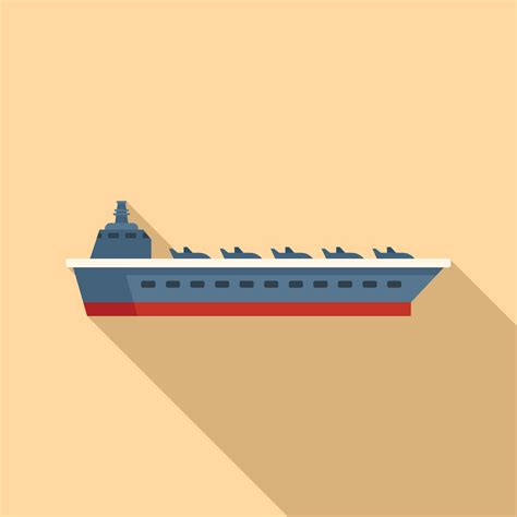 Warship icon flat vector. Navy ship 15157389 Vector Art at Vecteezy