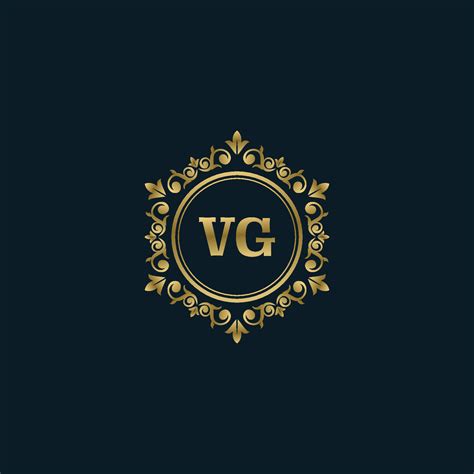 Letter VG logo with Luxury Gold template. Elegance logo vector template ...