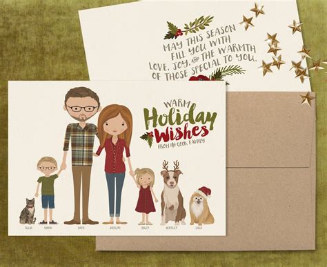 Portrait Christmas Card stand-alone Personalized Holiday