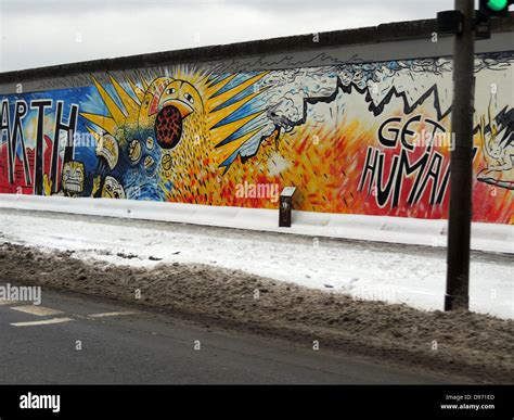 The Berlin Wall 1961-1989. Graffiti on the remaining section of the ...