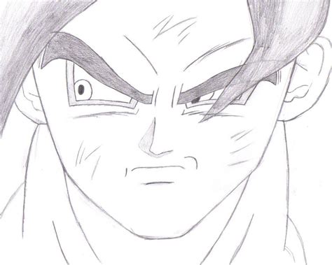 SSJ4 Goku Face Sketch by AdrianV384 on DeviantArt