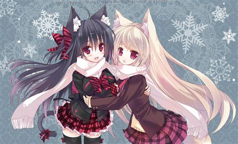 anime, Anime Girls, Cat Girl, Scarf, Animal Ears, Nekomimi, Original Characters Wallpapers HD ...