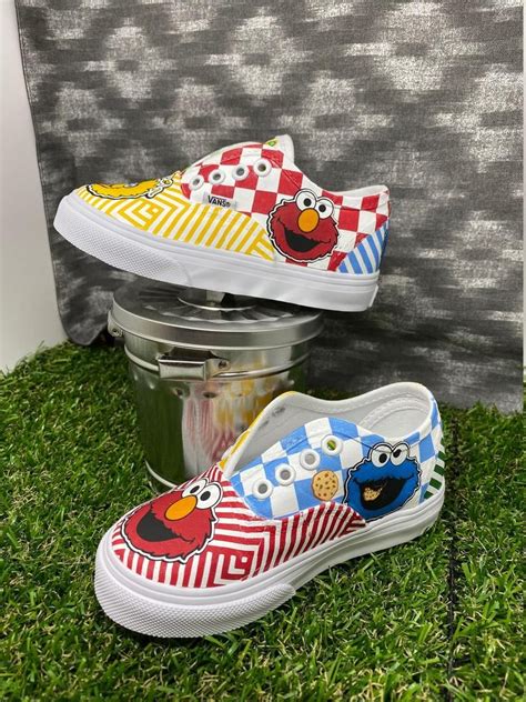 Elmo and Friends Kids Custom Vans Shoes | Etsy | Custom vans shoes, Custom vans, Vans shoes