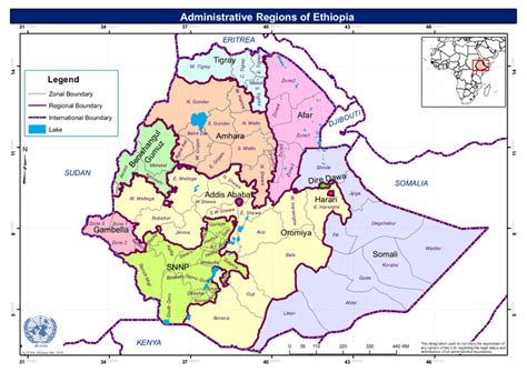 Administrative Regions of Ethiopia - Ethiopia | ReliefWeb