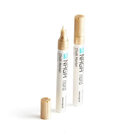 Glass board markers, 4.5 mm tip, 2-pack, gold | AJ Products