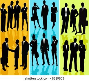 Business People Silhouette Vector Stock Vector (Royalty Free) 8819803 ...