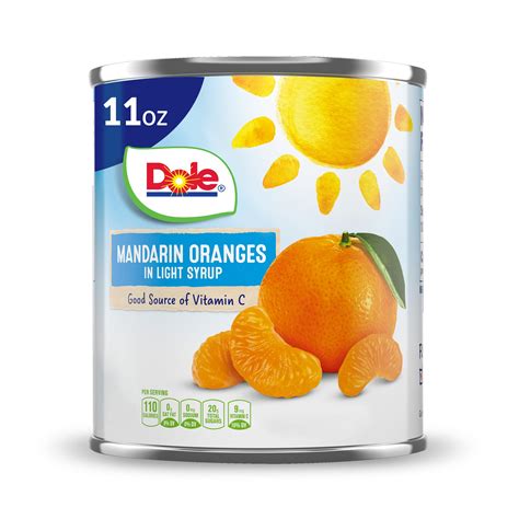 Buy Dole Canned Mandarin Oranges in Light Syrup, 11 Oz Online at ...