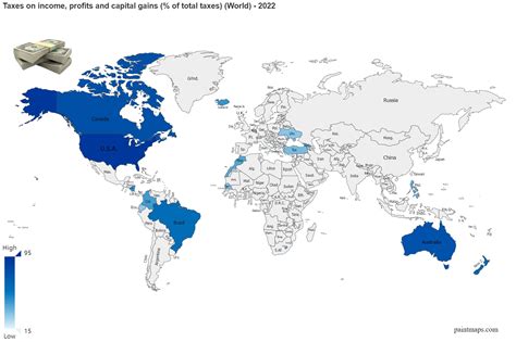 Taxes On Income Profits And Capital Gains Percentage Of Total Taxes On ...