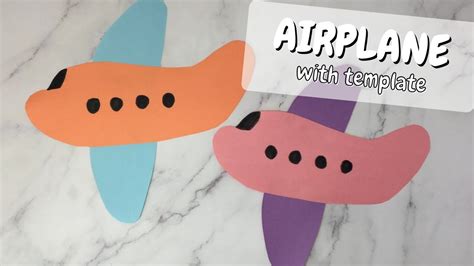 Preschool Airplane Craft Template