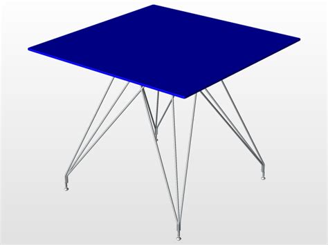 Dining table Glass | 3D CAD Model Library | GrabCAD