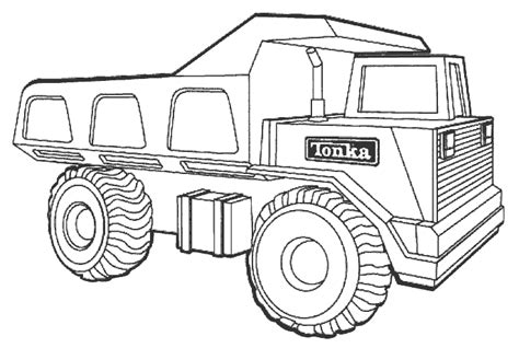 Tonka Dump Truck Printable Coloring Page