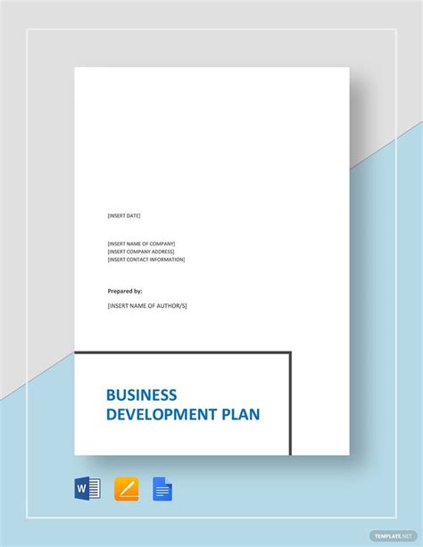 Business Development Plan Template | Business plan template word, Business development plan ...