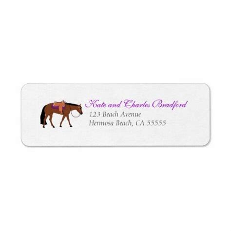 Western Pleasure Horse Return Address Labels | Return address labels, Address labels, Western ...