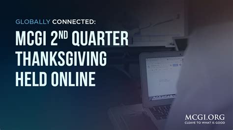 Globally Connected: MCGI 2nd Quarter Thanksgiving Held Online - MCGI.org