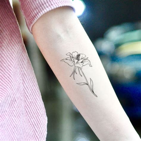 Columbine Flower Temporary Tattoo Sticker set of 2 - Etsy UK