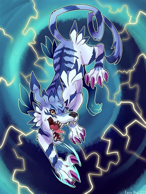 ArtStation - Garurumon, Kacey Gnitecki | Digimon digital monsters ...