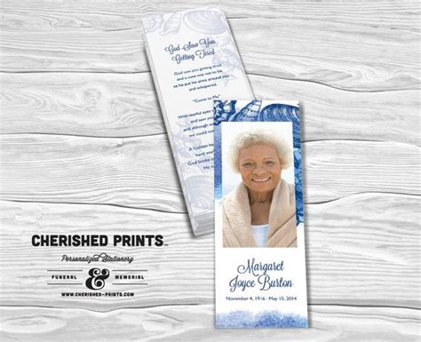 Memorial bookmarks laminated photo keepsakes memorial cards – Artofit