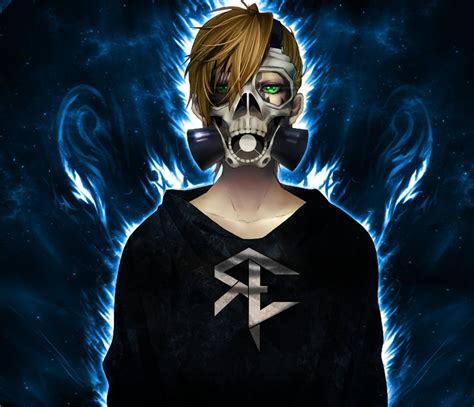 male anime character wallpaper gas masks #anime #skull #fire #blonde #reinelex #720P #wallpaper ...