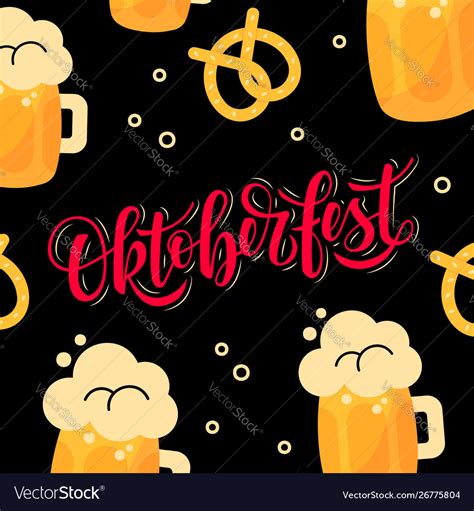 Oktoberfest banner design in flat style Royalty Free Vector