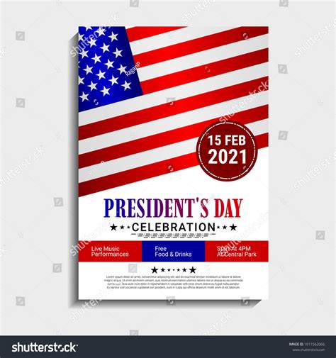 Us Presidents Day Template Design Suitable Stock Vector (Royalty Free ...