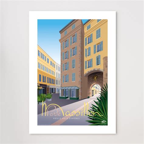 Poster HYERES Old Town - Etsy