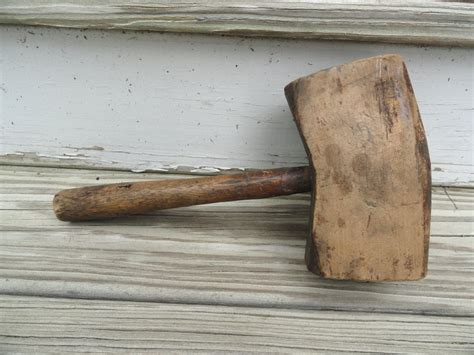 Reserved for tomcrandall Antique Wood Mallet