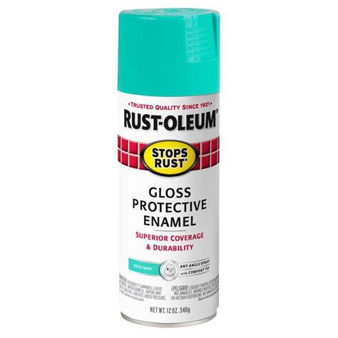 Rust-Oleum Stops Rust Gloss Deep Mint Spray Paint (Actual Net Contents ...