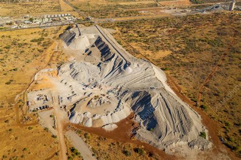 Aerial view of a platinum mine, Rustenburg, South Africa - Stock Image ...