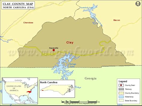 Clay County Map, North Carolina