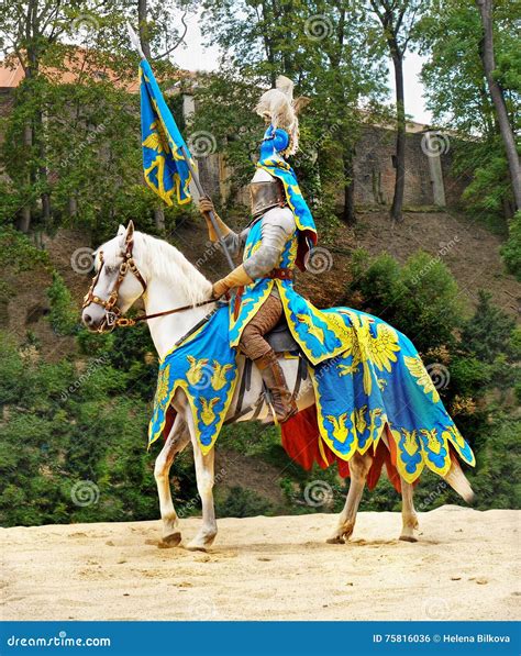 Medieval Knight Horse Riding, Prague Castle Editorial Photo - Image of historical, riding: 75816036