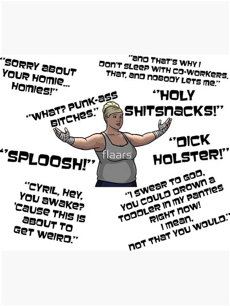 "Pam Poovey Archer Quotes Season 11 FX" Poster by flaars | Redbubble