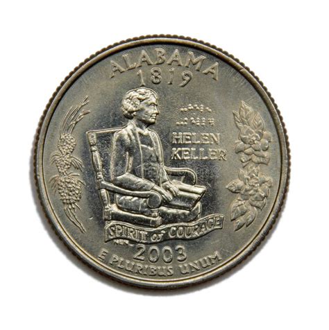 US Alabama quarter dollar stock image. Image of states - 4839545