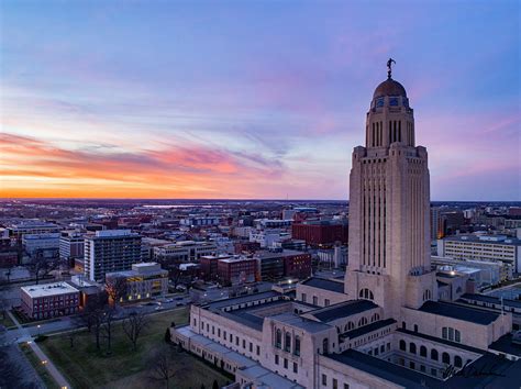 Nebraska State Capitol Building at Sunset Photograph by Mark Dahmke | Pixels