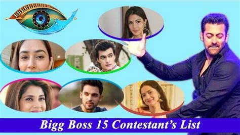 Bigg Boss 15 Contestants List - News Notions