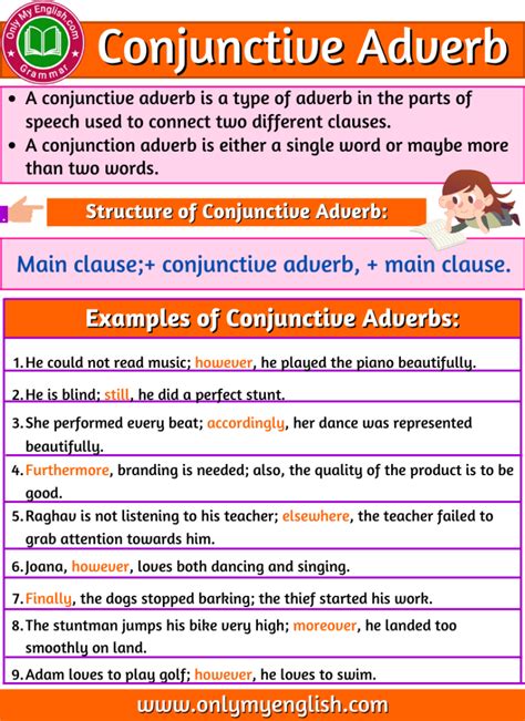 Conjunctive Adverb: Definition, Example, and List