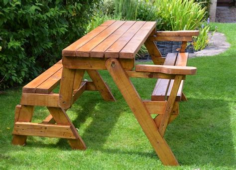 Folding Picnic Table Bench Plans Patio Furniture - Etsy