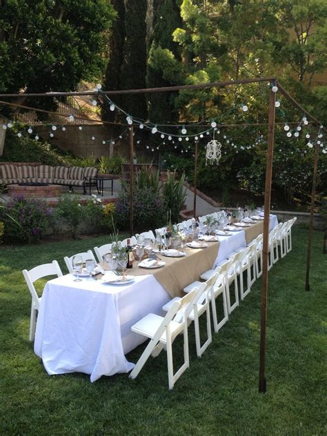 Backyard Party Lighting, Backyard Dinner Party, Backyard Wedding ...