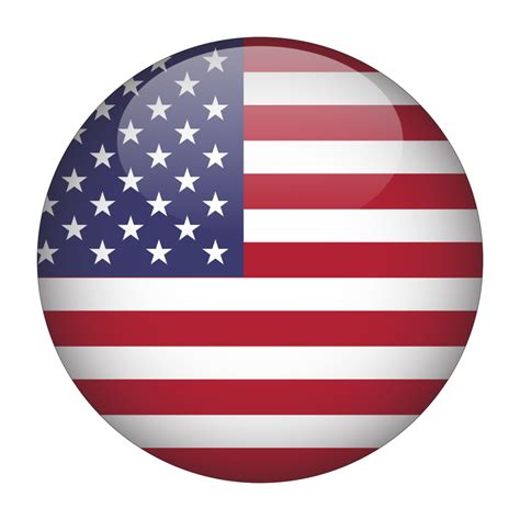 United States 3D Rounded Flag with Transparent Background 15272027 PNG