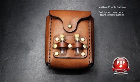 Pouch Pattern - Leather DIY - Pdf Download - Video Tutorial