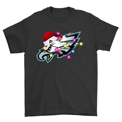 Santa’s Hat Merry Christmas Philadelphia Eagles T-Shirt - TeeNaviSport