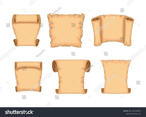 Old Paper Scroll Parchment Blank Ancient Stock Vector (Royalty Free ...